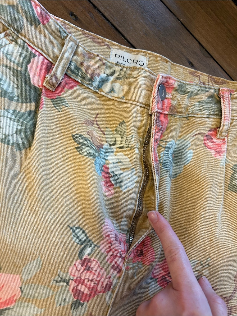 Anthropologie Pilcro Leon Floral Wide Leg Jeans 28 - Picture 8 of 16